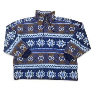 EXPRESS French Country Sweater Mens S VTG 90s Nordic Fair Isle Elevated Casual